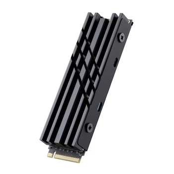 Radiator M.2 NVMe SSD pentru PS5, Oein, Cooler pentru SSD PCIE M2 2280 cu Pad Termic din Silicon pentru PC / PS5, Compatibil cu Samsung 970 980 990 EVO Plus SN850 SN750 SN570 Firecuda 530, Aluminiu, Negru