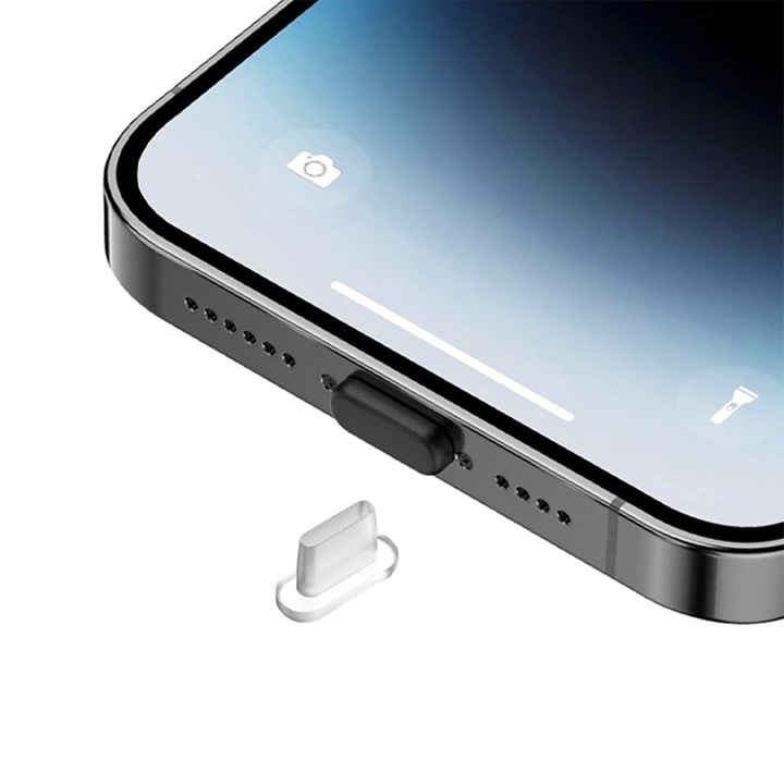 Защитно уплътнение Optim Solution, За Google Pixel 10 Pro, USB-C, Устойчиво на прах и вода, Издръжливо, Лесно за поставяне, Капак за прах, Силикон, Практичен размер, Бял