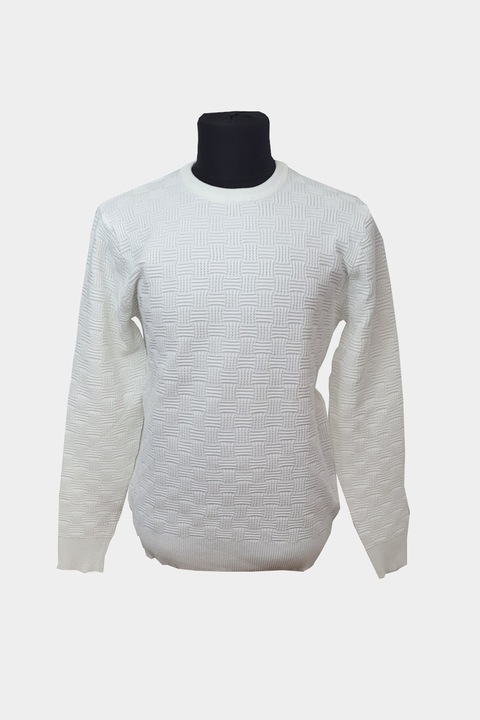 Pulover Barbati, Slim Fit, CHL9151, Alb