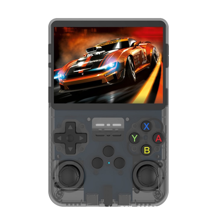Consola Mini Ultra Portabila Retro Smart 10.000 Jocuri Preinstalate, Afiseaza Imagini, Video, 64 GB, Quad Core 1.5GHz, 1GB LPDDR4, IPS LCD 3.5" 640x480, 2600 mAh