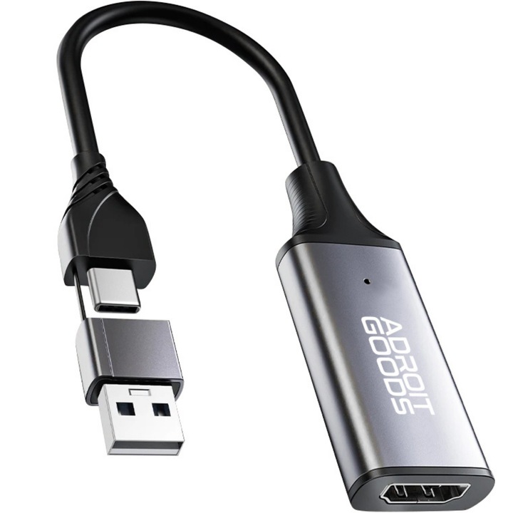 AdroitGoods HD Capture Card - HDMI към USB-A / USB-A - Cam Link - Video Capture