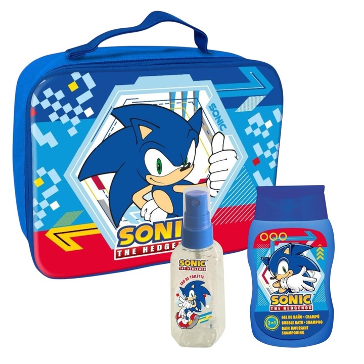 Gentuta cu cosmetice pentru baieti Sonic the Hedgehog 1902, 90 ml