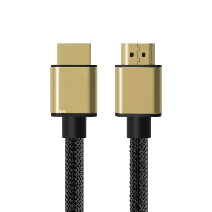 Cablu HDMI 8K Ultra HD 1.5m Auriu – Compatibil PS5, Xbox, OLED TV, 120Hz si 60Hz pentru Calitate Video Superioara