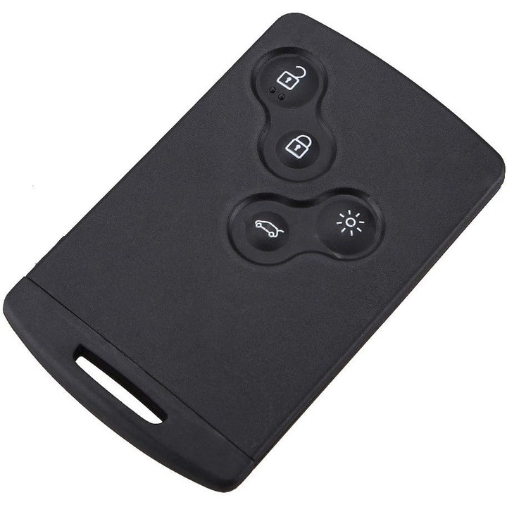 Smartcard Kulcs tok, 4 gombos, Techstar, kompatibilis a Renault Megane III, Scenic, Laguna III, Clio, Captur modellekkel