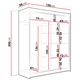 Dulap Presto V, MIRJAN24, trufel, 58x150x200 cm