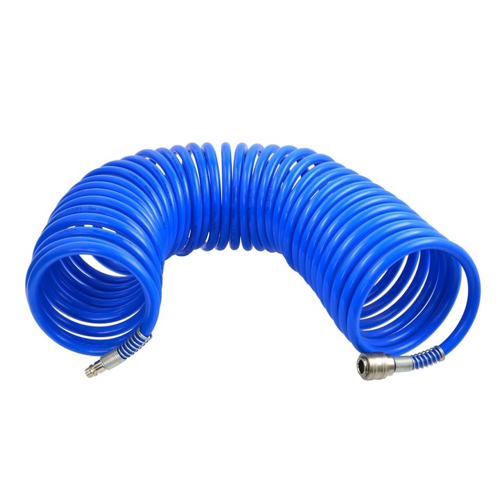 Furtun spiralat de aer, GEKO, cuple rapide, 8X12 mm, 20 m