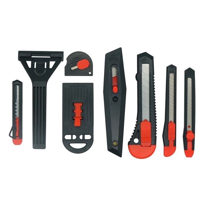 Cutter 16 mm, maner plastic (set 8 buc)