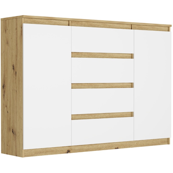 Comoda moderna, PVC, R-140-S4 ARTISAN MIX, 98x40x139