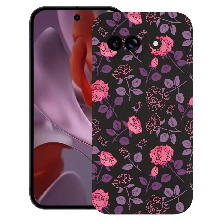 BestCase® Husa pentru Google Pixel 9a, Rose, Slim Silicon 0.8MM, Antisoc, Protectie camera si ecran, 1926335 B 168