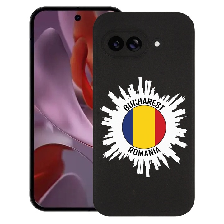 BestCase® Husa pentru Google Pixel 9a, Bucharest Romania, Slim Silicon 0.8MM, Antisoc, Protectie camera si ecran, 1926335 B 1814