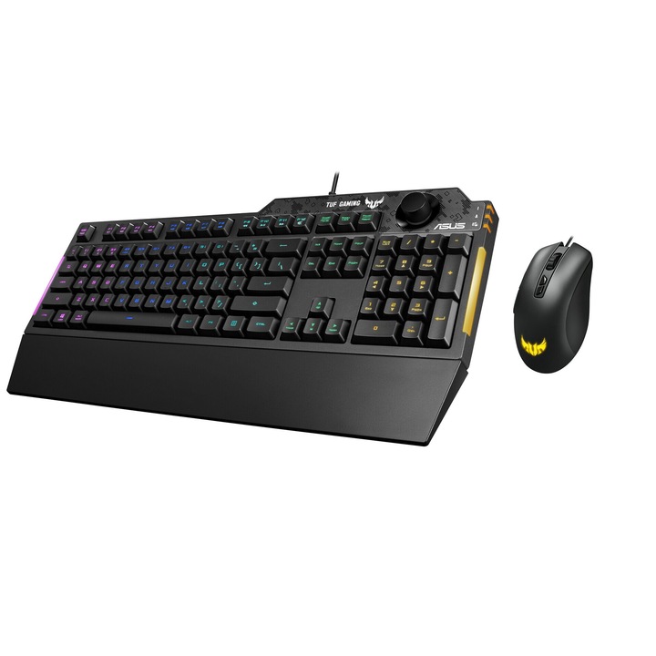 Комплект клавиатури Asus TUFGaming Combo K1&M3, многоцветни