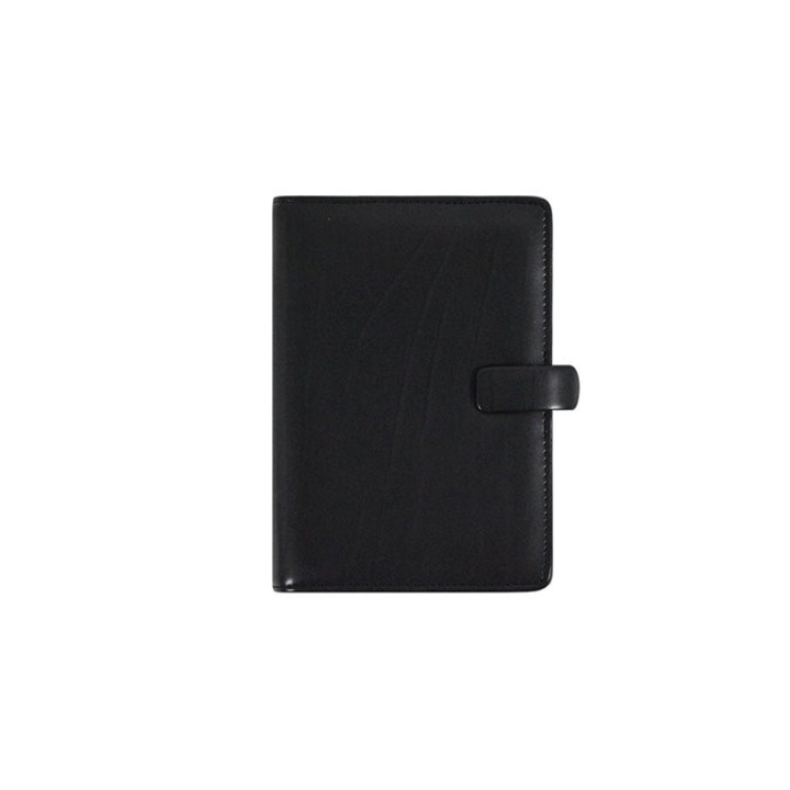 Agenda, Filofax, Piele ecologica, A5, Negru