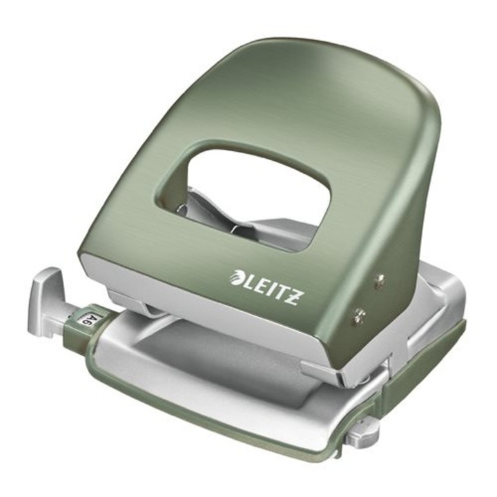 Perforator, Leitz, Metal, 30 foi, Verde