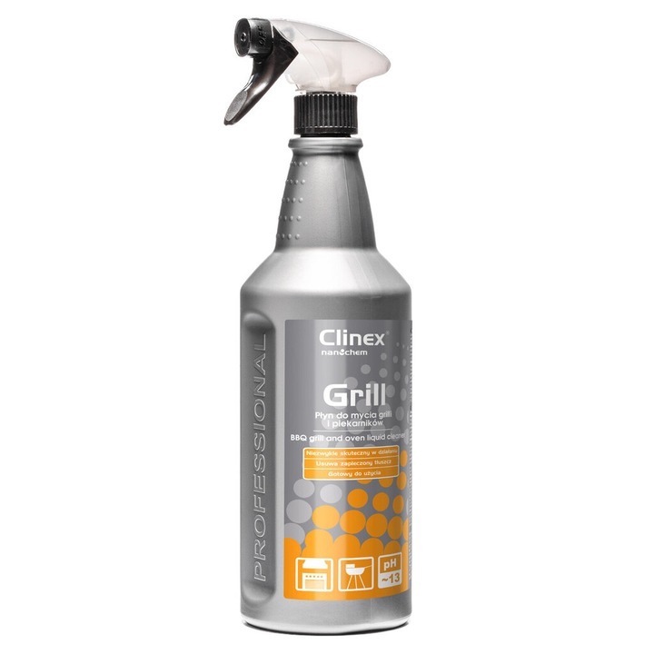 Solutie de curatare gratar Clinex, 1L, foarte puternica, eficienta pentru suprafete rezistente la grasimi