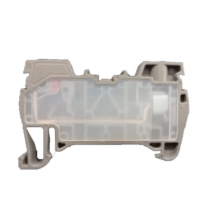 Clema hibrida pentru sina DIN 2.5mm, Onka, gri, montare pe sina 35mm