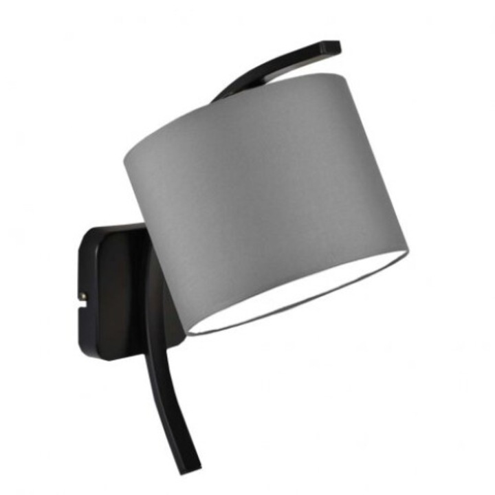 Aplica Lysne TEKSAS, abat-jour textil, 1xE27, 60W, negru, 33x17,5cm