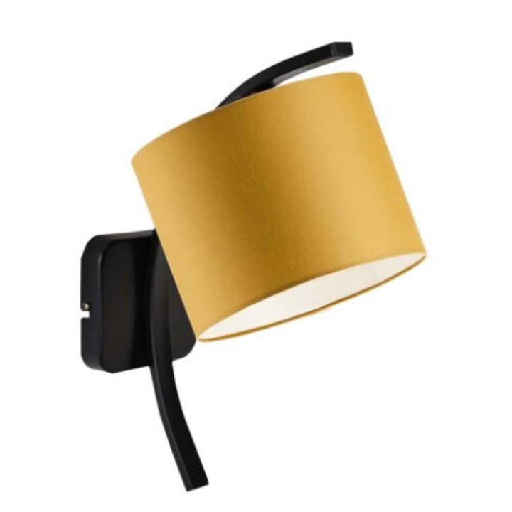 Kinkiet Lysne TEKSAS, textil lámpaernyő, 1xE27, 33x17,5cm, fekete