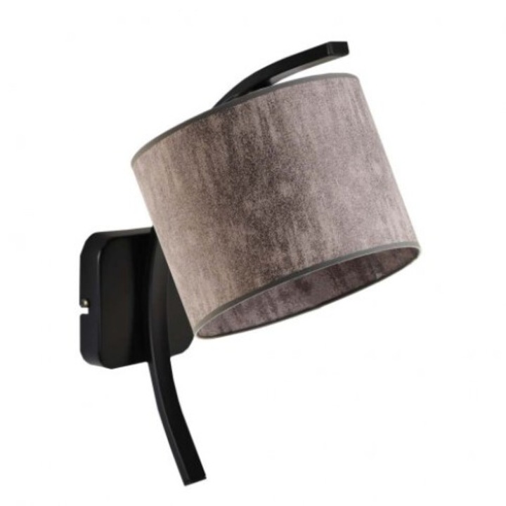 Aplica Lysne TEKSAS, abajur textil, 1xE27, 33x17,5cm, negru