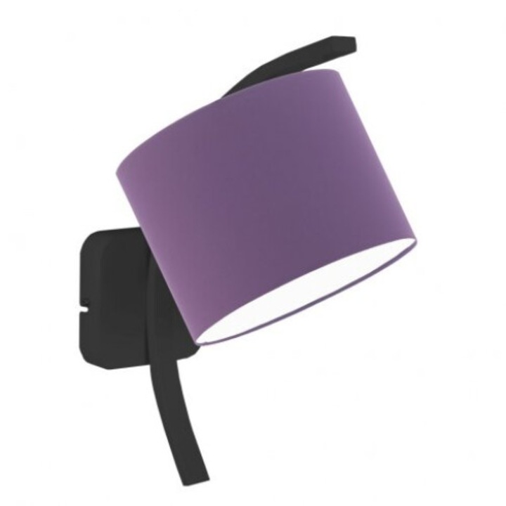 Aplic mov pentru camera unui copil TEKSAS abajur mov rama neagra 1000-129