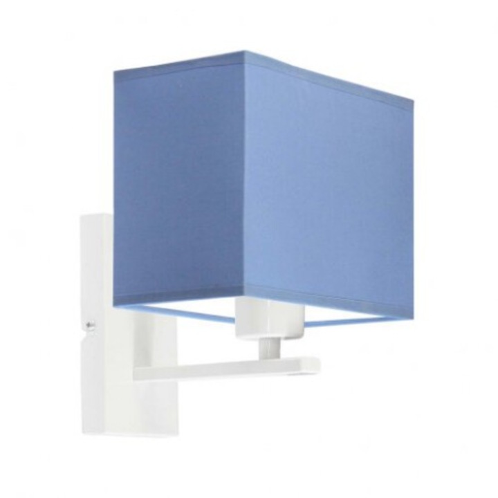 Olvasólámpa az ágy felett MALAGA kék lámpaernyő fehér keret 1000-308