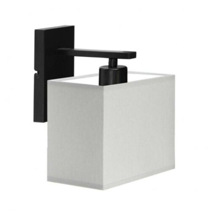 Аплик за хол с абажур MALTA, светло сив абажур с черна рамка 1000-372