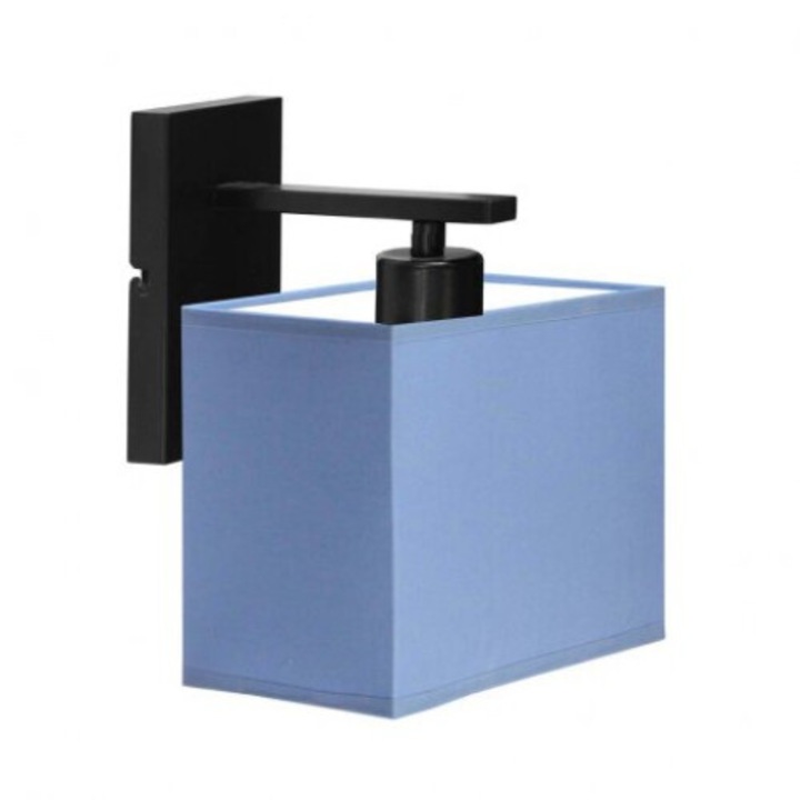 Aplica moderna LED pentru living si dormitor Abajur albastru MALTA rama neagra 1000-380