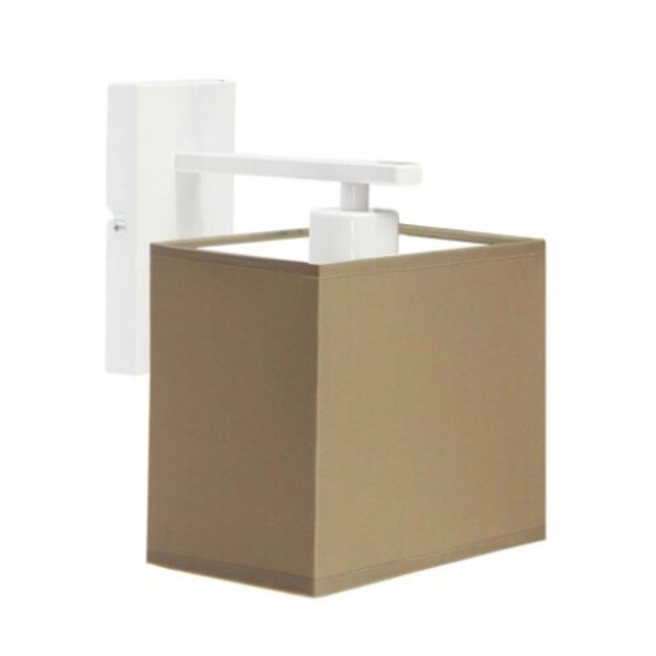 Аплик MALTA, Lysne, бежов абажур, бяла конструкция, 15x20x10cm, 23x20x18cm, 1xE27, 60W, 230V