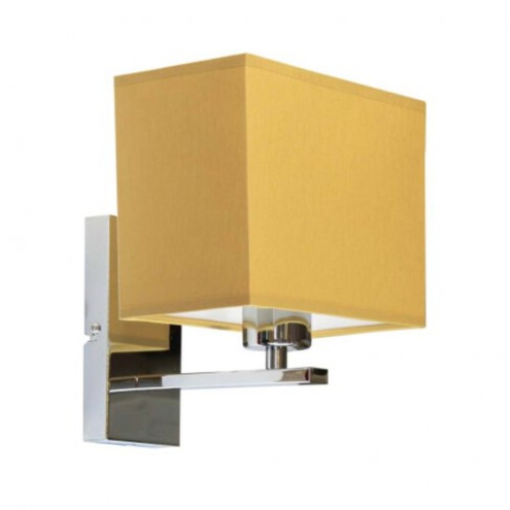 Kinkiet Lysne MALAGA, горчичен абажур, хромирана структура, 1xE27, 23x20x18см
