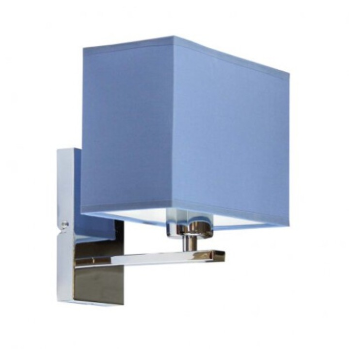 Aplica minimalista pentru hol MALAGA abajur albastru cadru cromat 1000-344