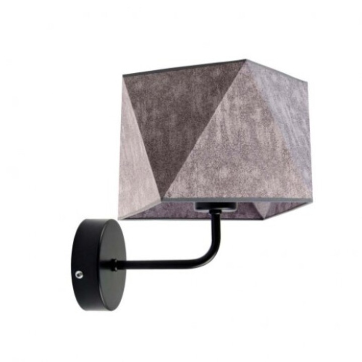 Lysne TURYN villanylámpa, 1xE27, 60W, melange szürke, 26x25cm