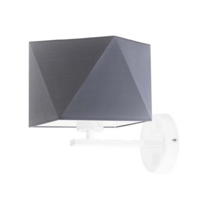Стенна лампа Lysne ORLANDO, геометричен абажур, бяла, 16x16cm, 1xE27, 60W
