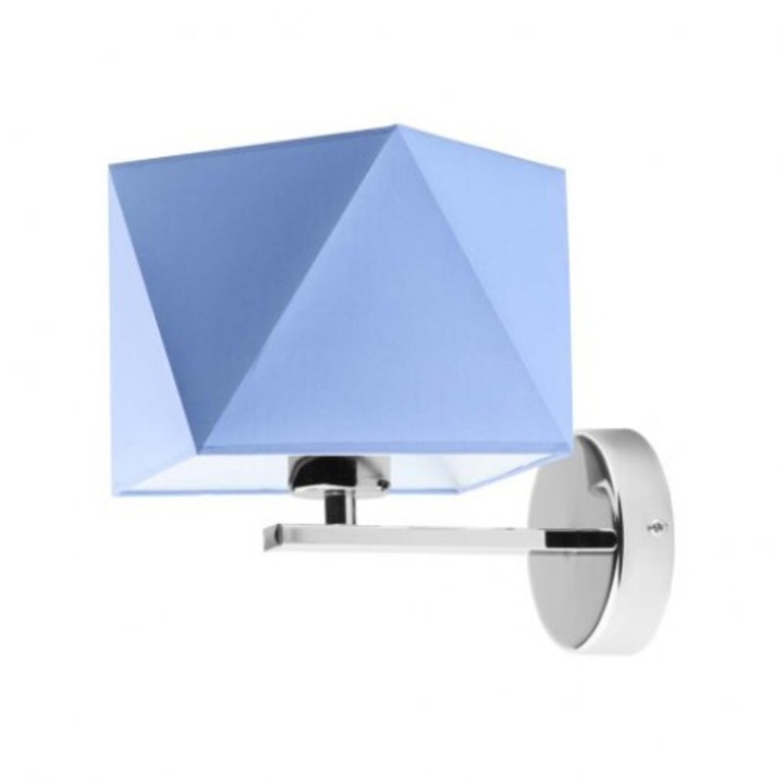 Стенна лампа Lysne ORLANDO, геометричен абажур, 16x16cm, синя, 1xE27, 60W