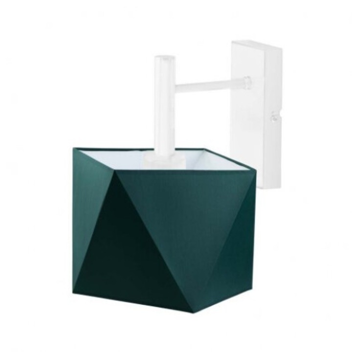 Aplica KIOTO, Lysne, abajur verde butoi, structura alba, 1xE27, 28x25cm