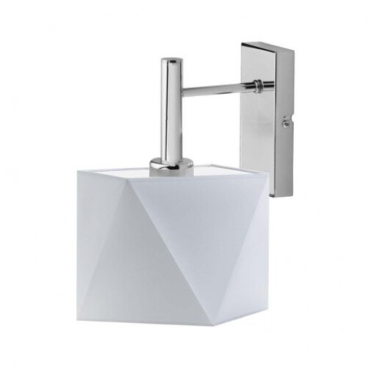 Kinkiet Lysne KIOTO, metalic, abajur textil, 16x16cm, 28cm, 1xE27, 60W, 230V