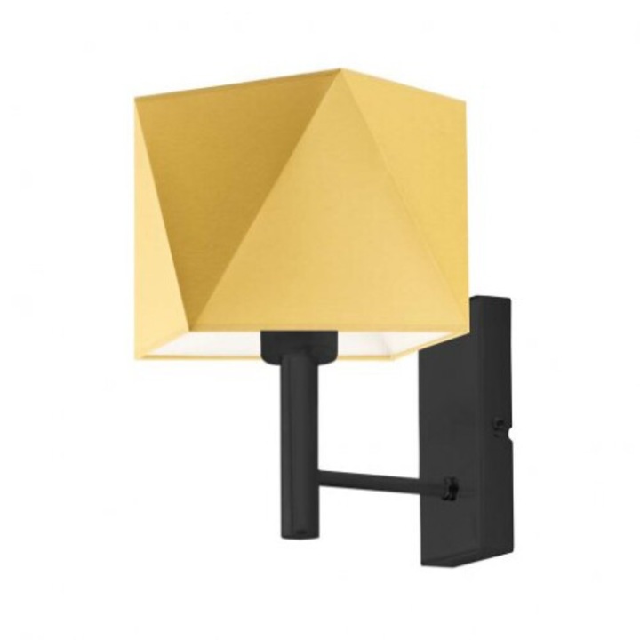 Aplica Lysne MEDAN, abajur geometric, mustar, 16x16cm, 1xE27, 60W