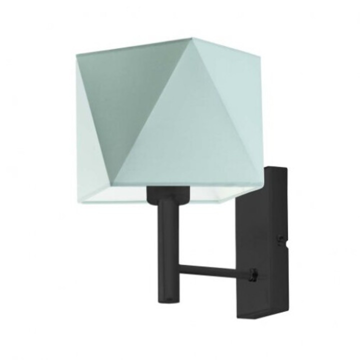 Kinkiet Lysne MEDAN, геометричен абажур, черен, 16x16cm, 1xE27, 60W