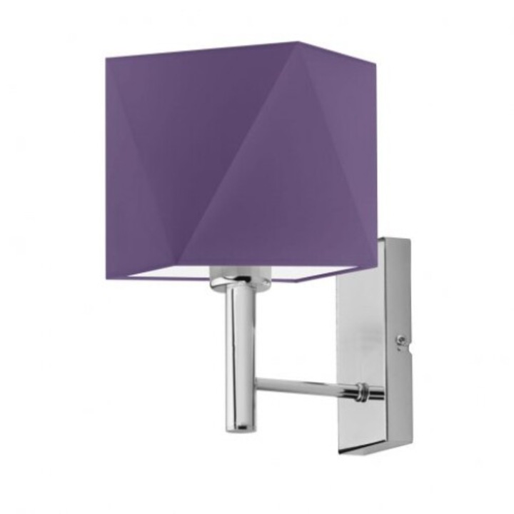 MEDAN fali lámpa, lila lámpabúra, króm keret, 1000-993