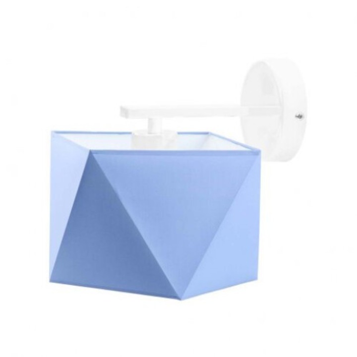 PATNA fali lámpa, kék búra, fehér keret, 1000-1010