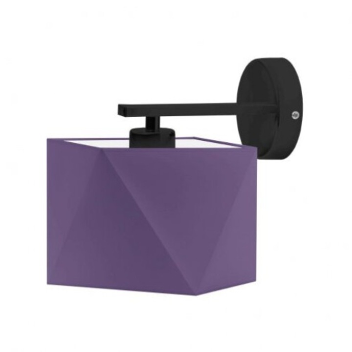 Aplica PATNA, Lysne, geometrie diamant, negru, 24x25cm