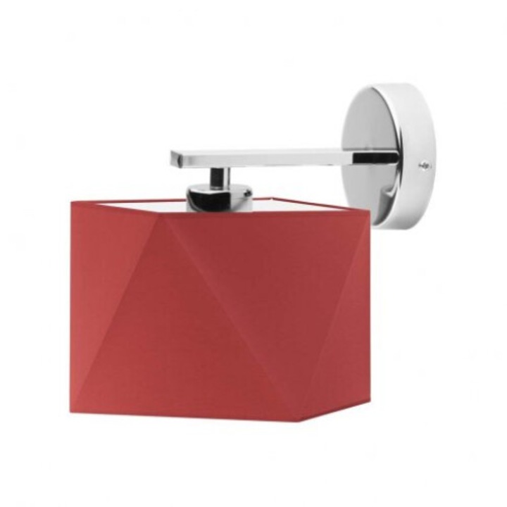 Lysne PATNA fali lámpa, gyémánt geometria, fém, piros, 16x16cm