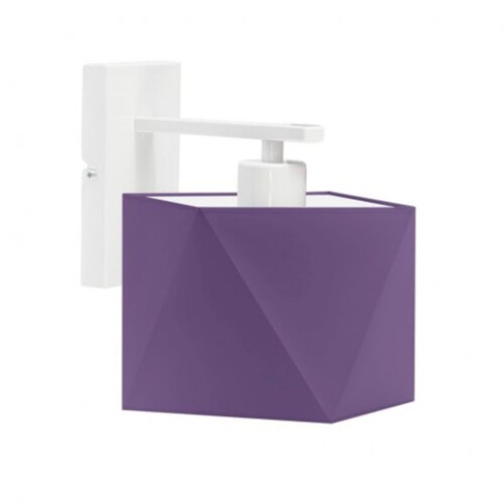 Kinkiet ODESSA, Lysne, лилав абажур, бяла структура, 1xE27, 16x16x22см