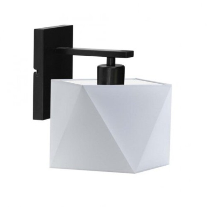 Kinkiet Lysne ODESSA, metalic, abajur textil, 16x16cm, 60W, gri deschis