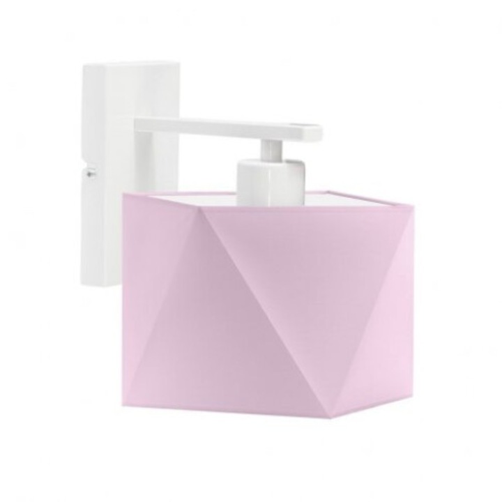 Aplica minimalista pentru hol ODESSA abajur violet deschis cadru alb 1000-1114