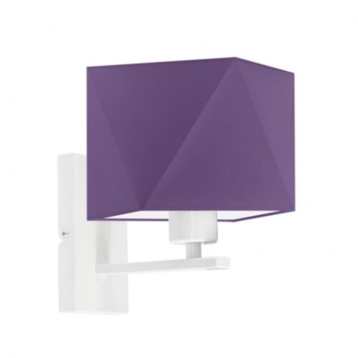 DALLAS fali lámpa, Lysne, geometrikus lámpabúra, fehér, 16x16cm