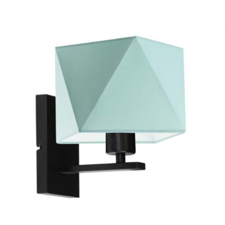 Kinkiet DALLAS, Lysne, geometrikus lámpabúra, 16x16cm, 60W, fekete