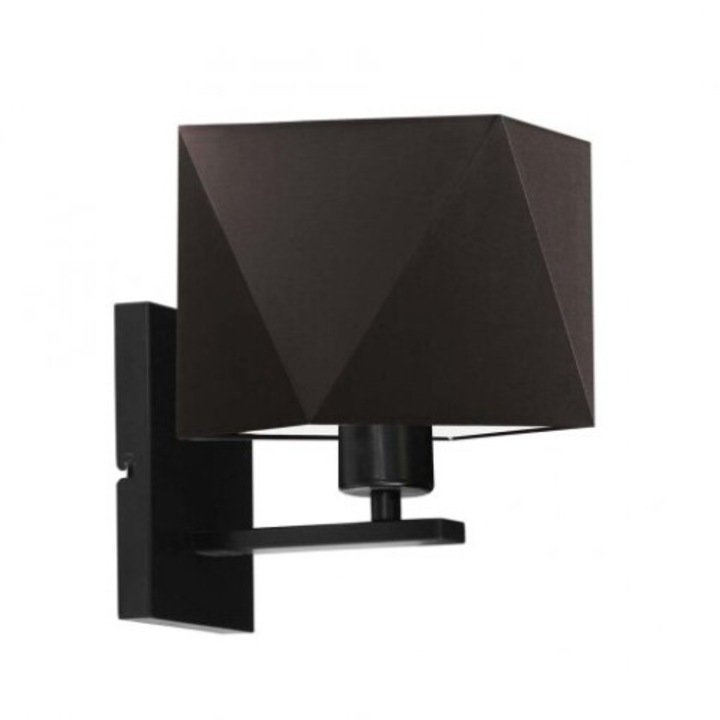 Kinkiet DALLAS, Lysne, textil lámpaernyő, fém, 16x16cm, 60W, 230V