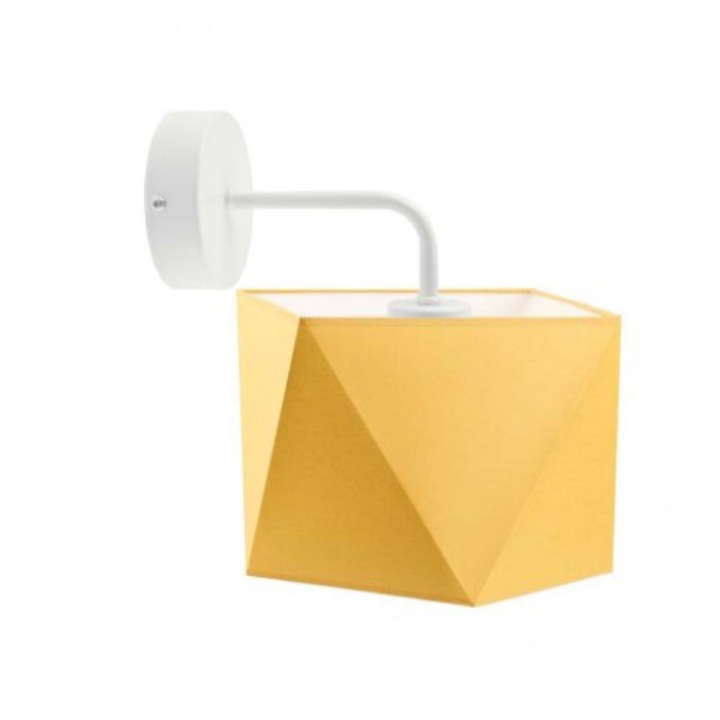 Lysne CEDAR fali lámpa, geometrikus búra, fehér, 26x25cm, 1xE27, 60W