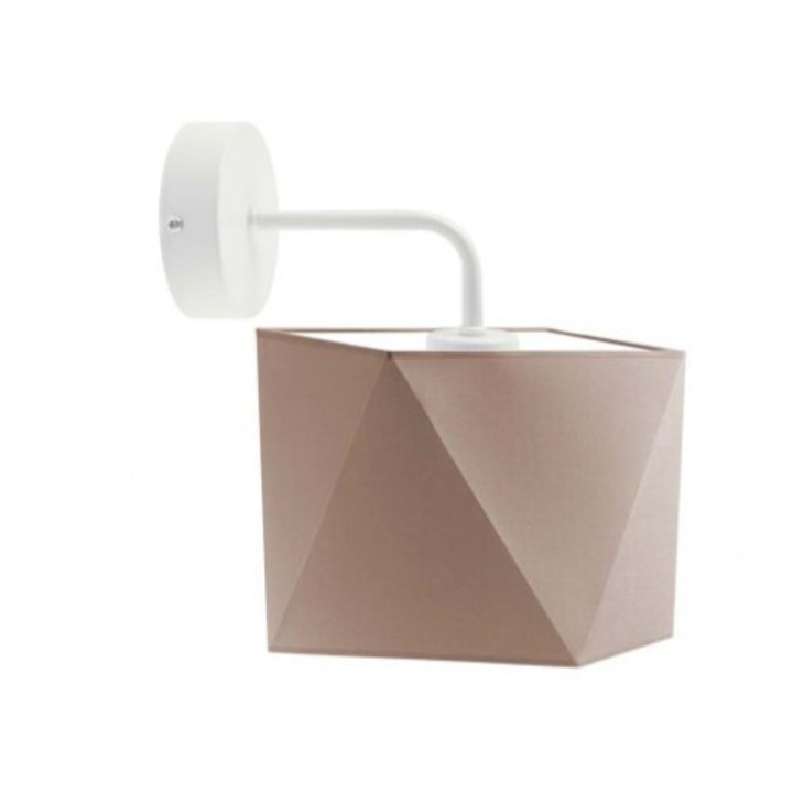 Aplica Lysne CEDAR, abajur geometric, alb, 16x16cm, 1xE27, 60W