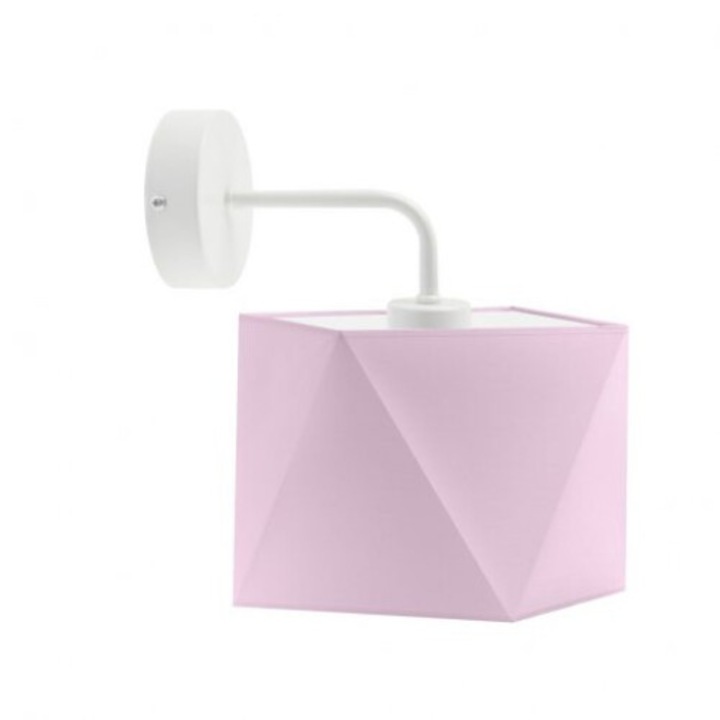 Aplica CEDAR, Lysne, abajur violet deschis, structura alba, 1xE27, 26x25cm