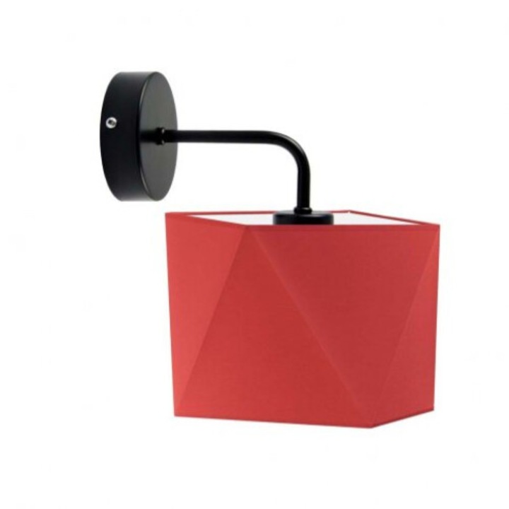 Aplica minimalista pentru hol Abajur rosu CEDAR cadru negru 1000-1297